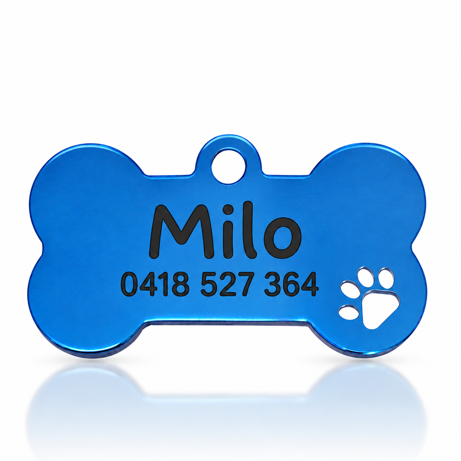 Graviertes Crumpaw BoneBuddy-ID-Schild