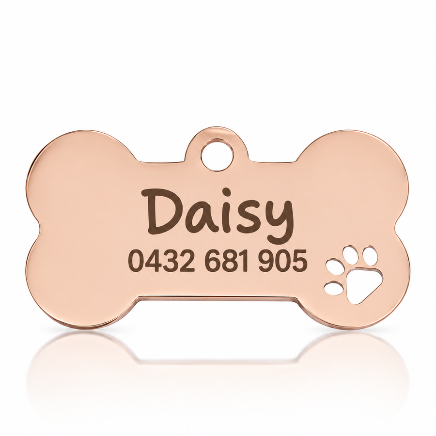 Graviertes Crumpaw BoneBuddy-ID-Schild