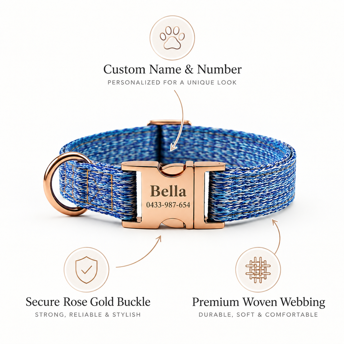 Crumpaw TrailWeave Engraved Collar