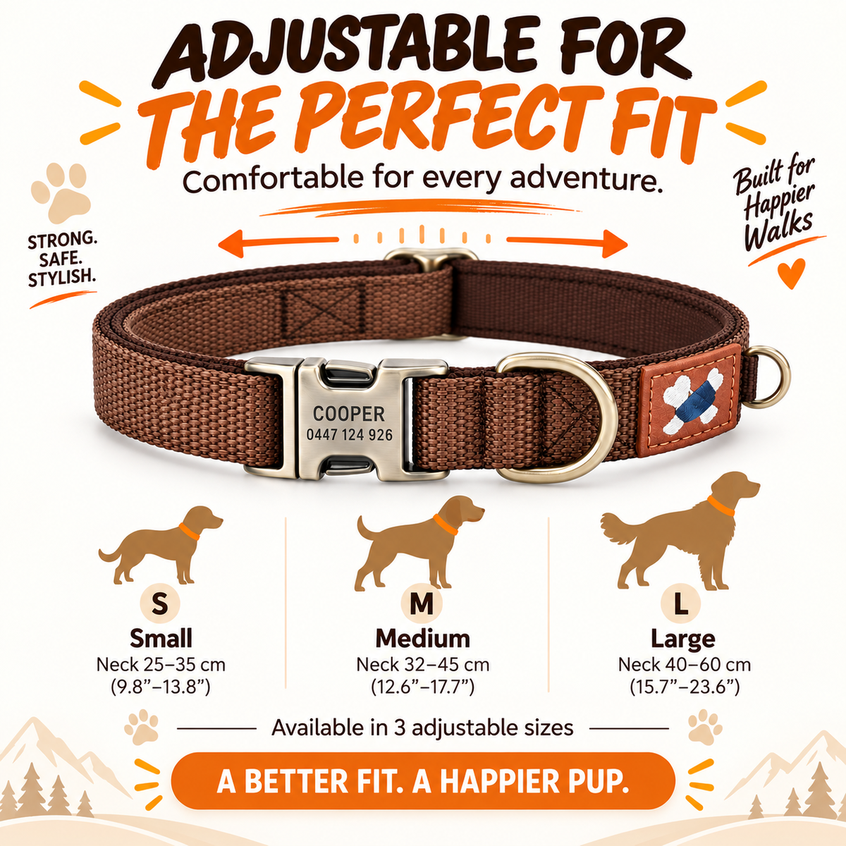 Crumpaw RoamGuard Engraved Dog Collar