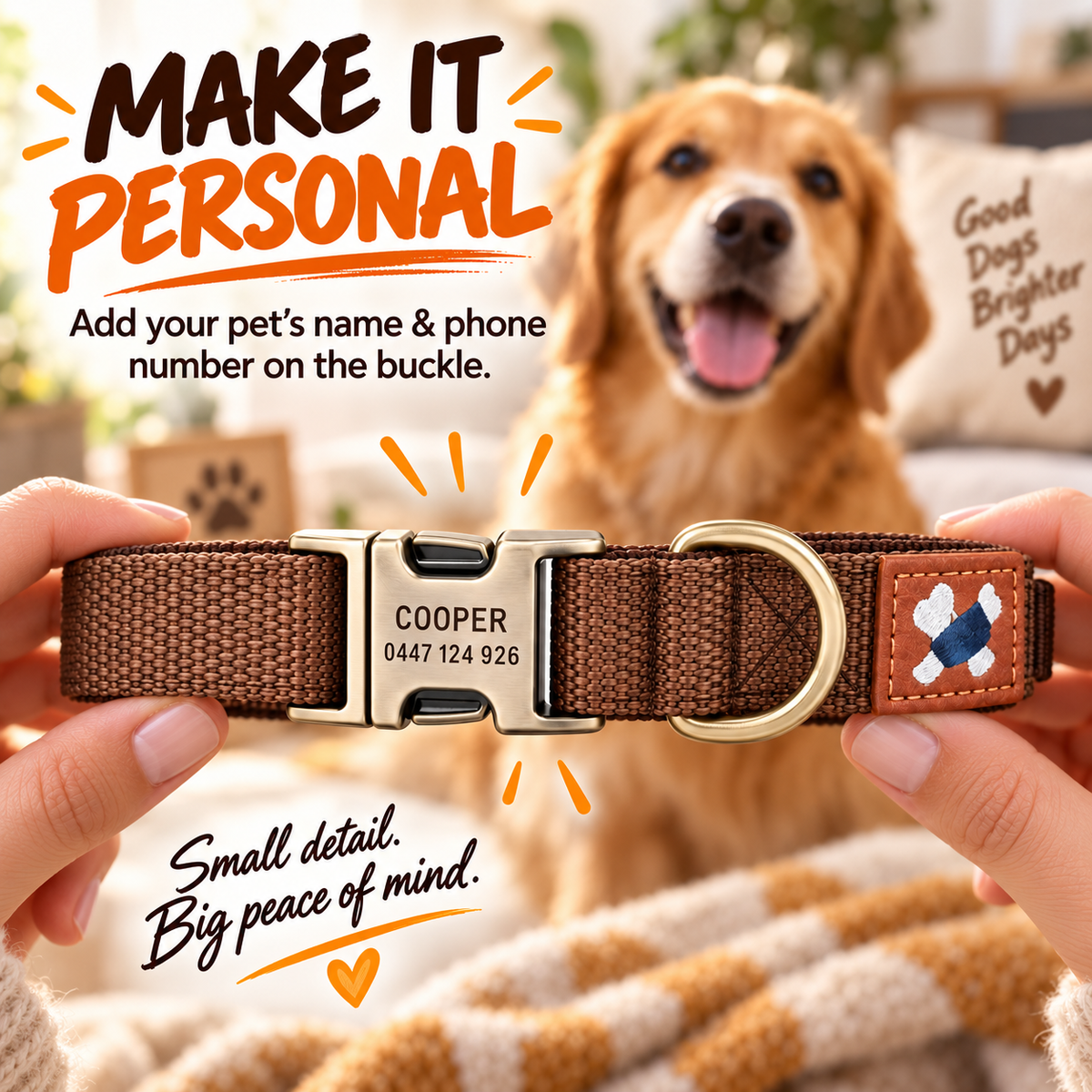 Crumpaw RoamGuard Engraved Dog Collar
