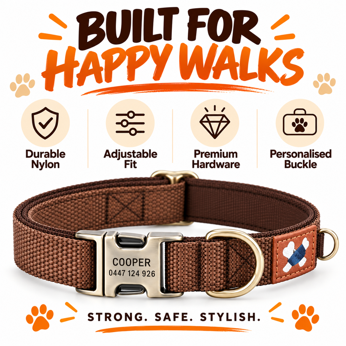 Crumpaw RoamGuard Engraved Dog Collar