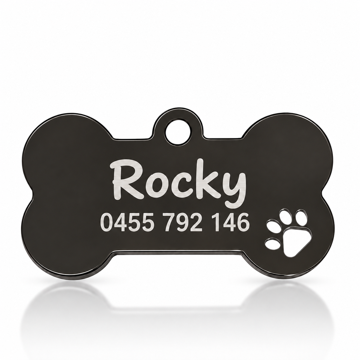 Graviertes Crumpaw BoneBuddy-ID-Schild
