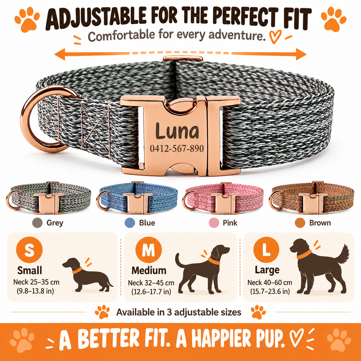 Crumpaw TrailWeave Engraved Collar