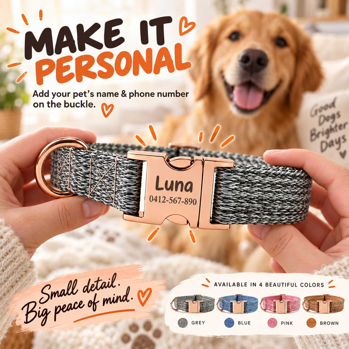 Crumpaw TrailWeave Engraved Collar