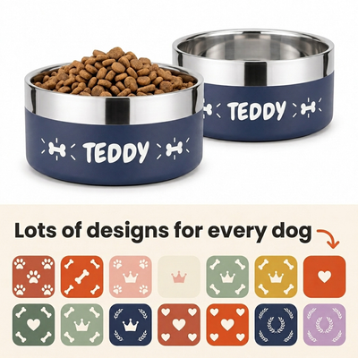 Crumpaw Pattern Dog Bowl