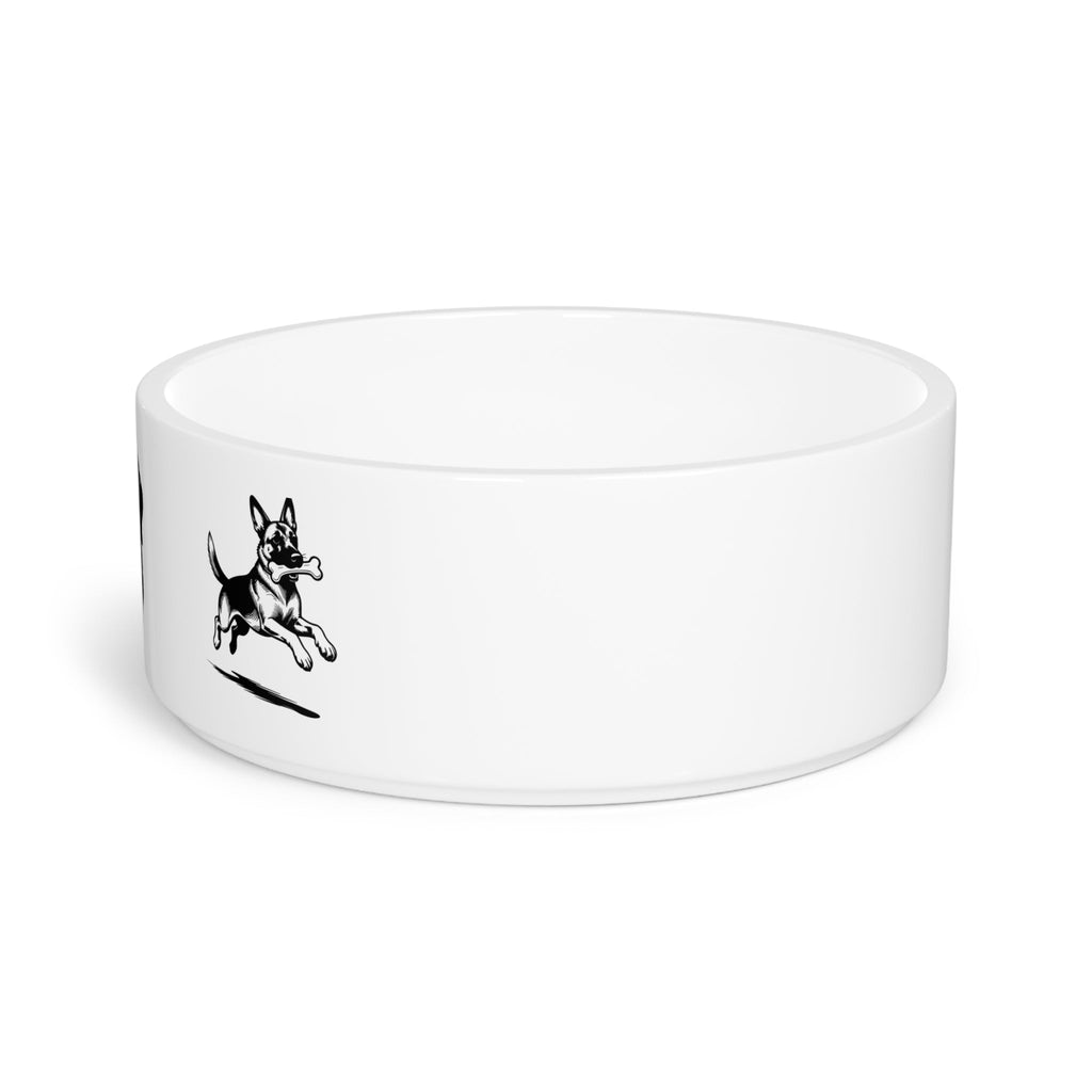 Crumpaw Bernese Portrait Ceramic Dog Bowl - top view