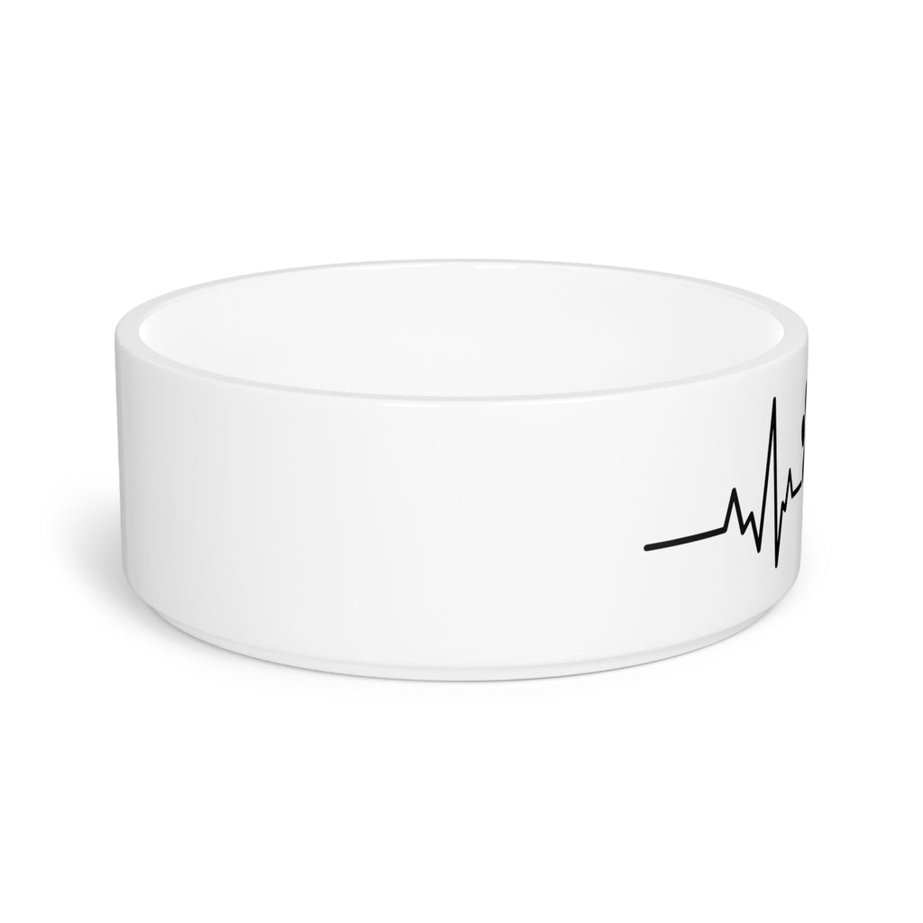 Crumpaw Heartbeat Paws Ceramic Dog Bowl - top view