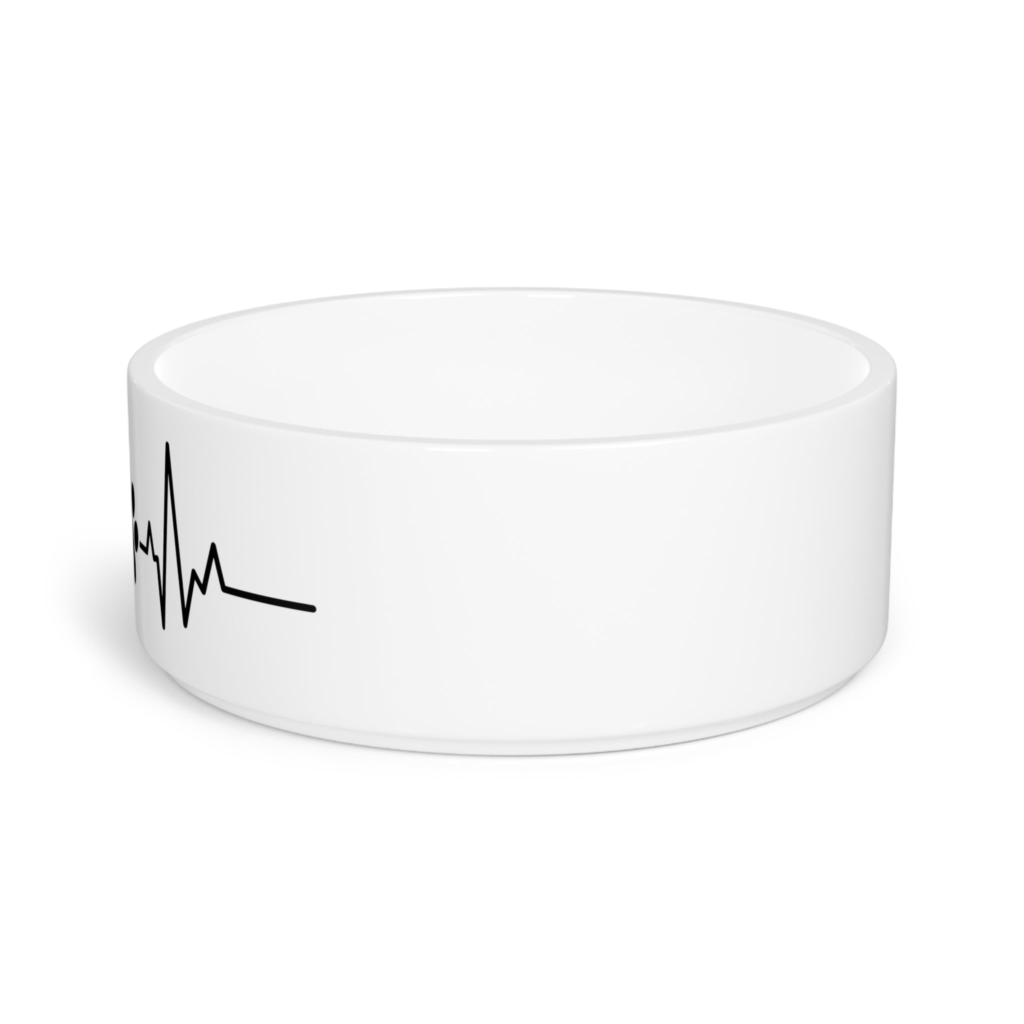 Crumpaw Heartbeat Paws Ceramic Dog Bowl - angle view