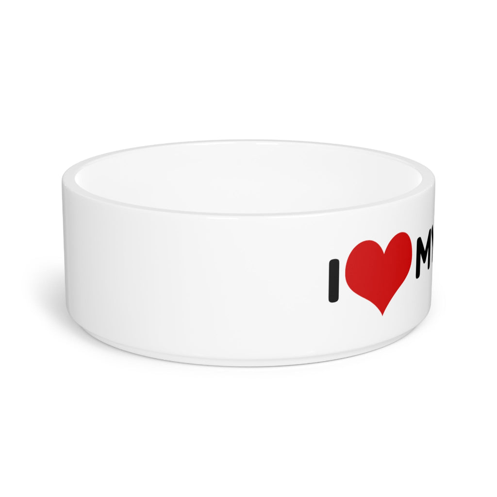 Crumpaw I Love My Human Ceramic Dog Bowl - top view