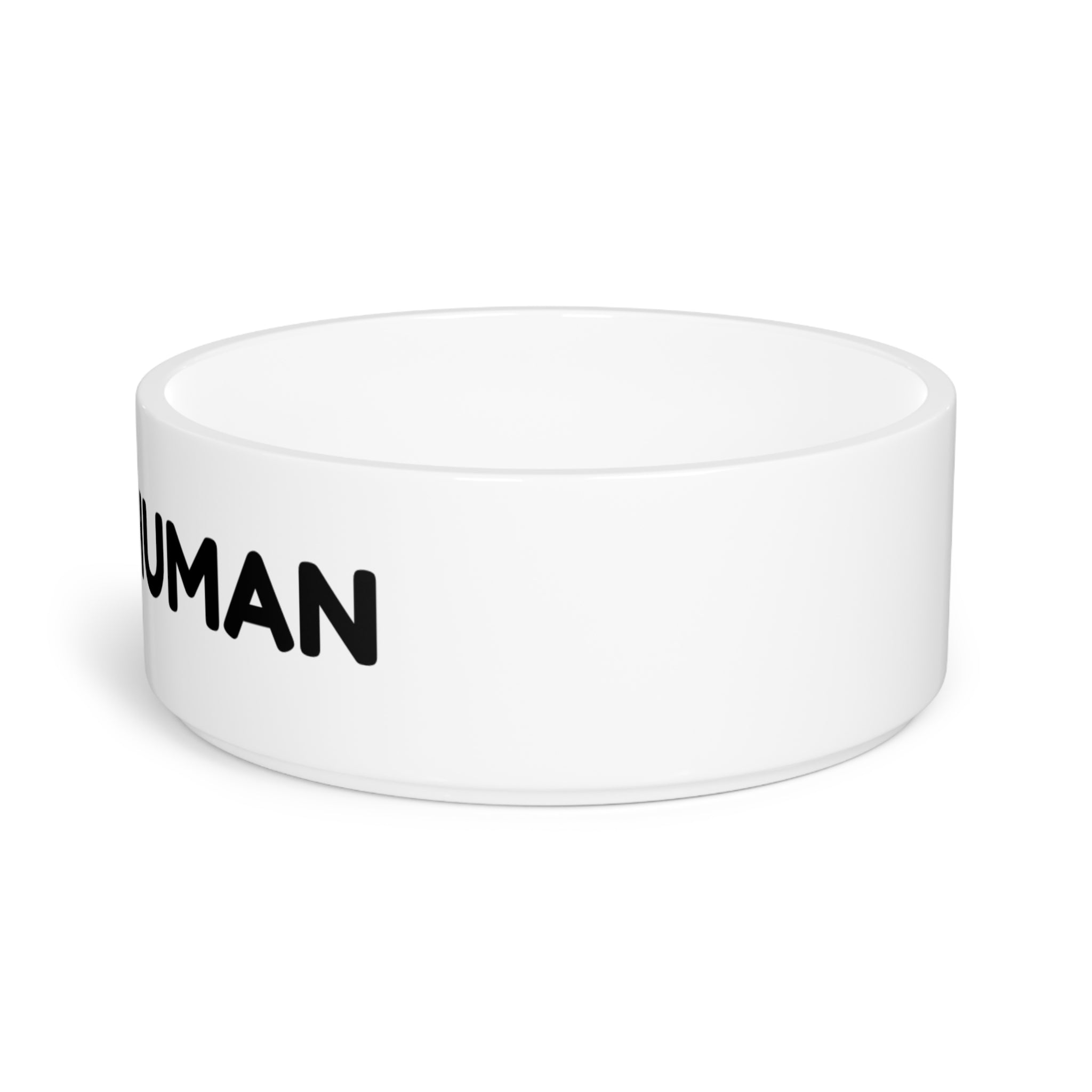 Crumpaw I Love My Human Ceramic Dog Bowl - angle view