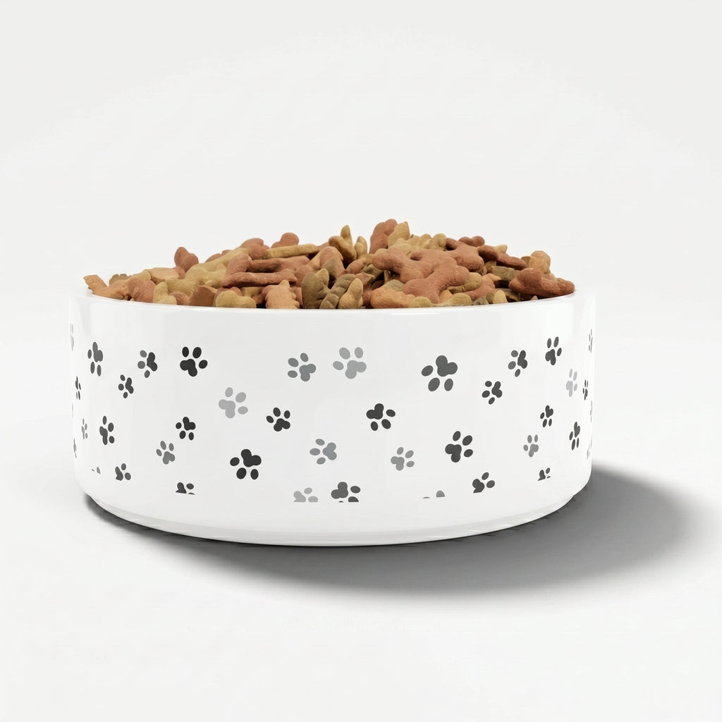 Crumpaw Mini Paws Ceramic Dog Bowl - lifestyle shot