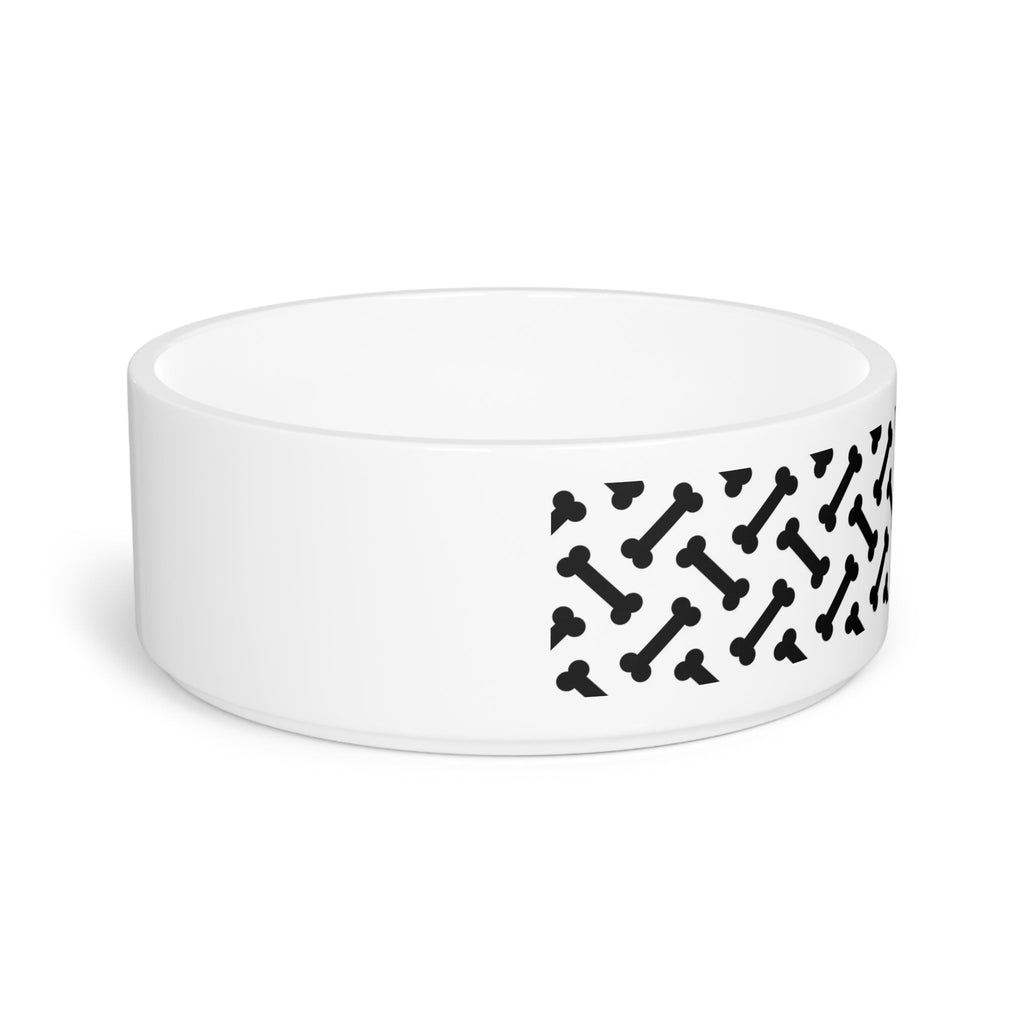 Crumpaw Scattered Bones Ceramic Dog Bowl - top view