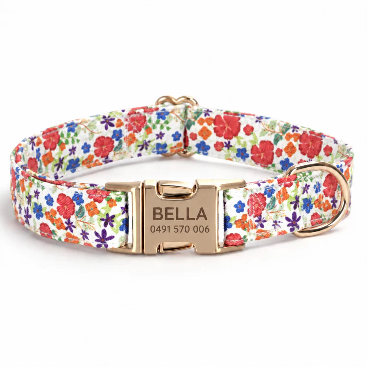 Crumpaw BlossomPup Engraved Collar in the selected print