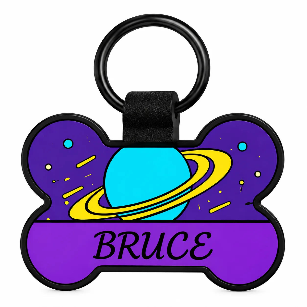 Planet printed bone tag