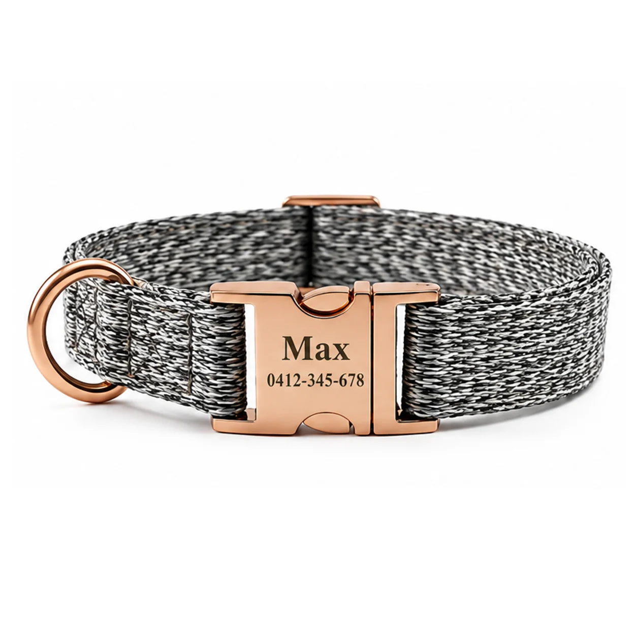 Golden retriever wearing a personalised Crumpaw TrailWeave woven collar